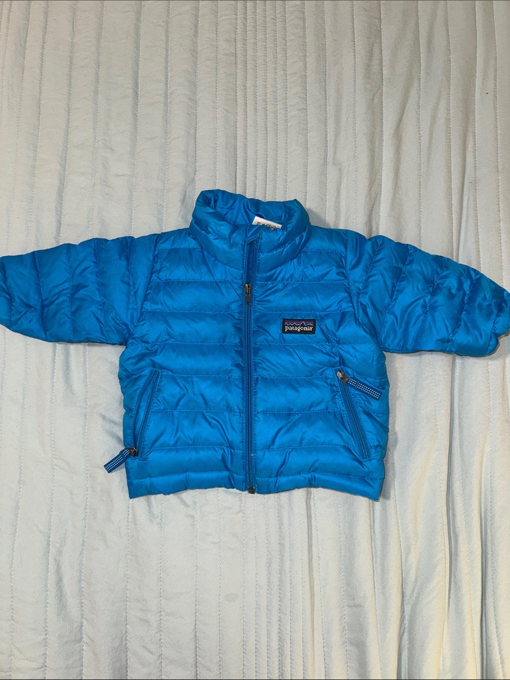 Bright Blue Lightweight Patagonia Packable Puffer Coat